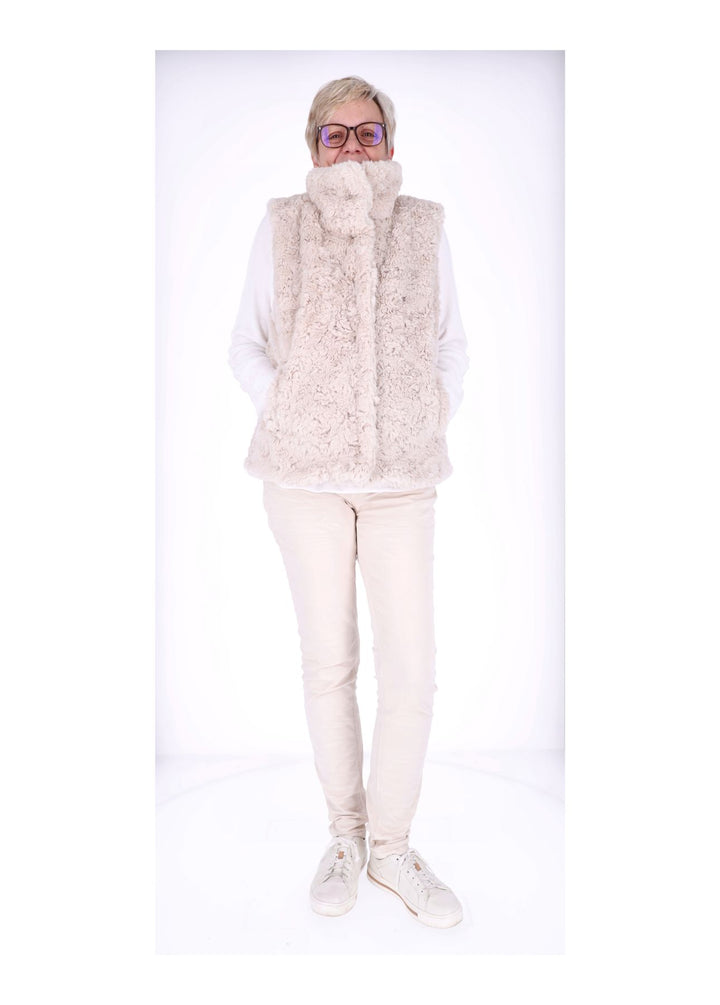 Ladies Bodywarmer-Fake Fur, Florentine