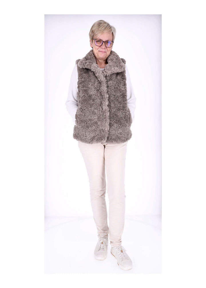 Ladies Bodywarmer-Fake Fur, Florentine