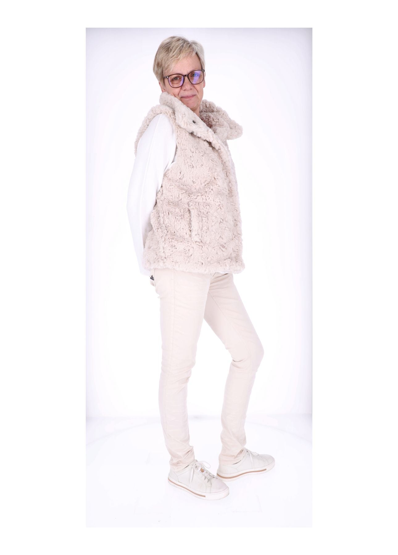 Ladies Bodywarmer-Fake Fur, Florentine