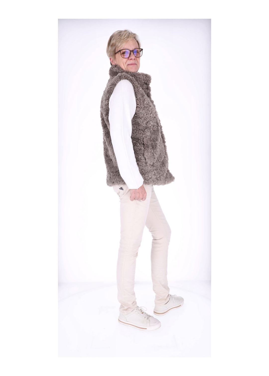 Ladies Bodywarmer-Fake Fur, Florentine