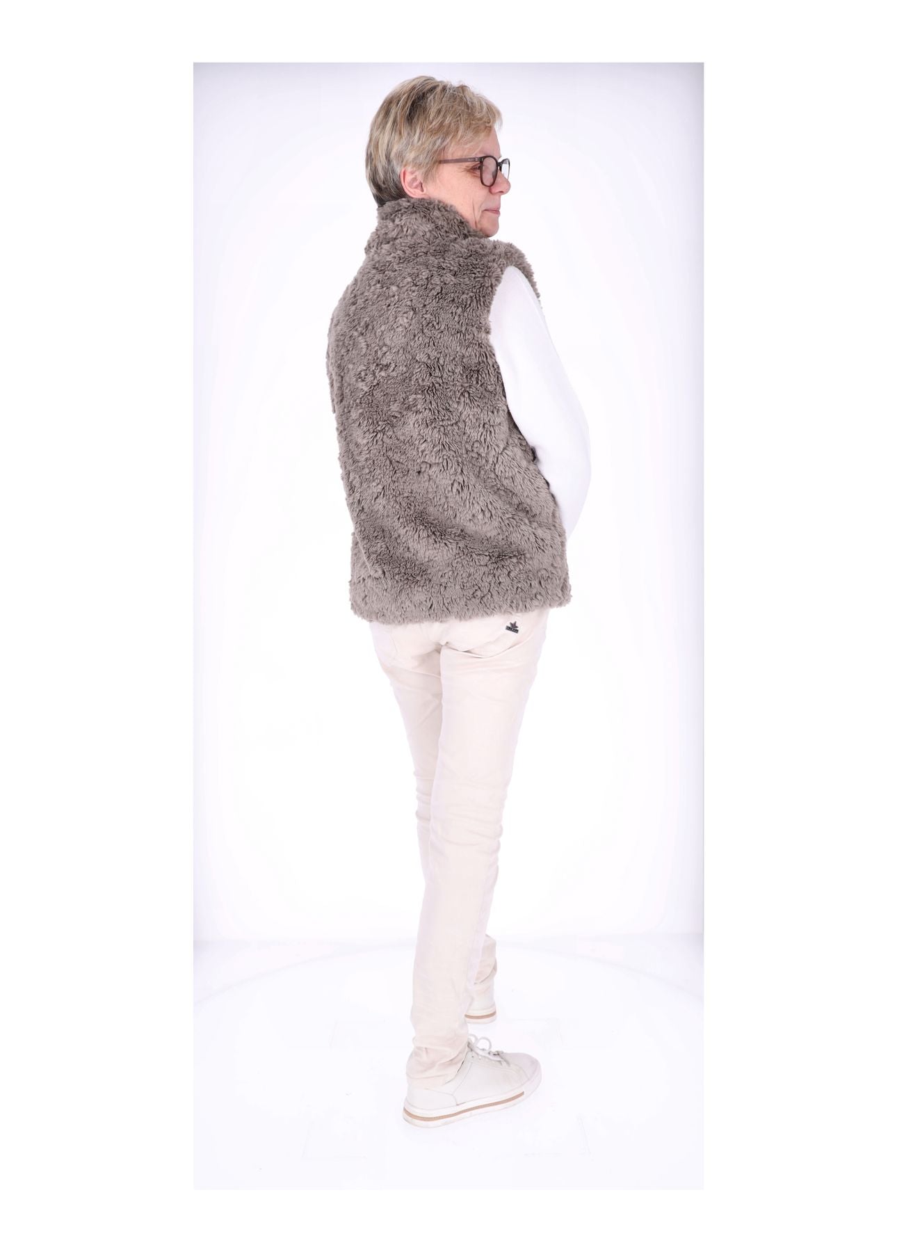 Ladies Bodywarmer-Fake Fur, Florentine