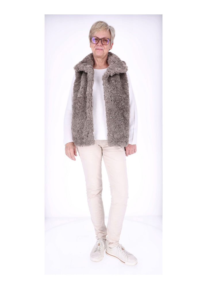 Ladies Bodywarmer-Fake Fur, Florentine