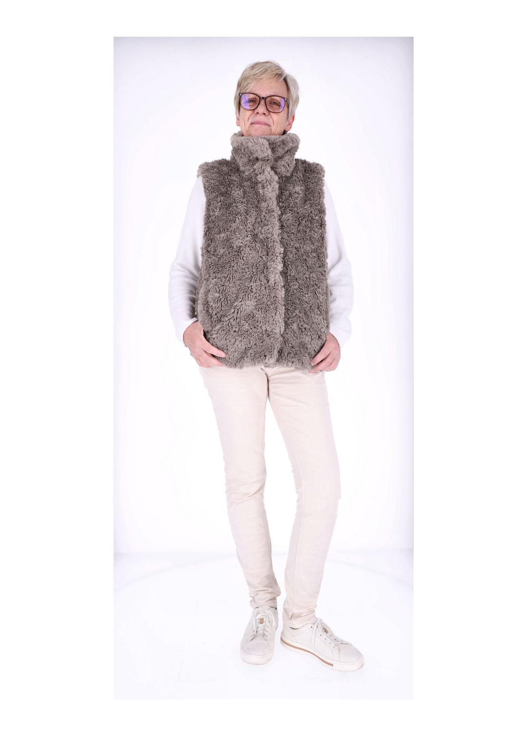Ladies Bodywarmer-Fake Fur, Florentine