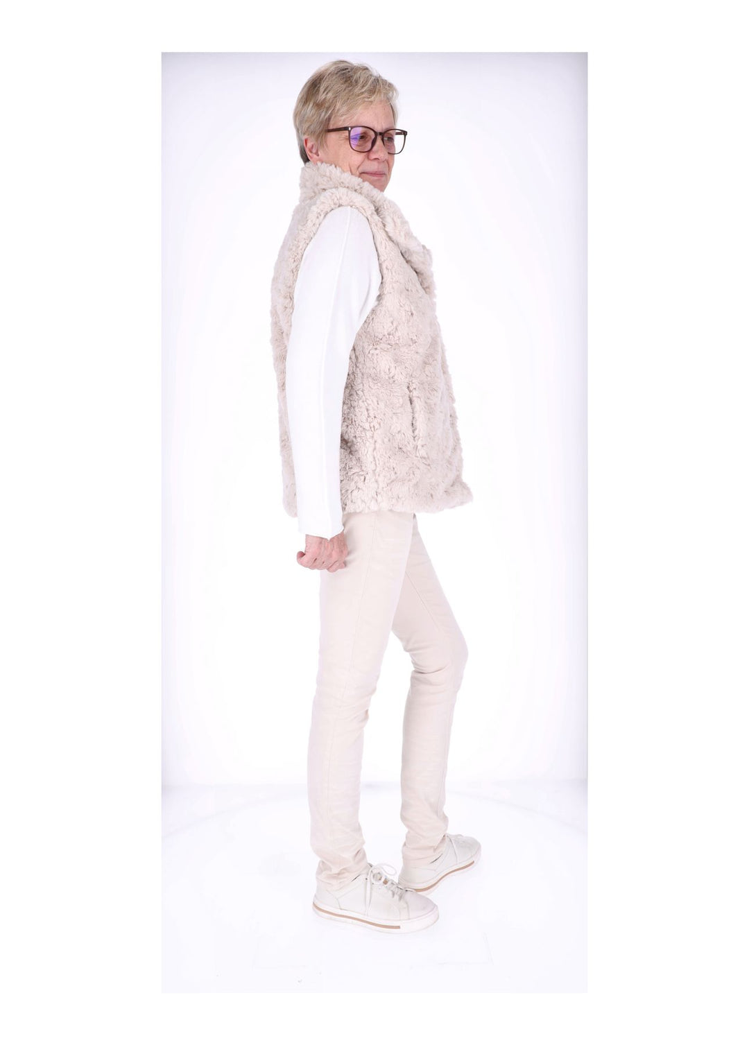 Ladies Bodywarmer-Fake Fur, Florentine