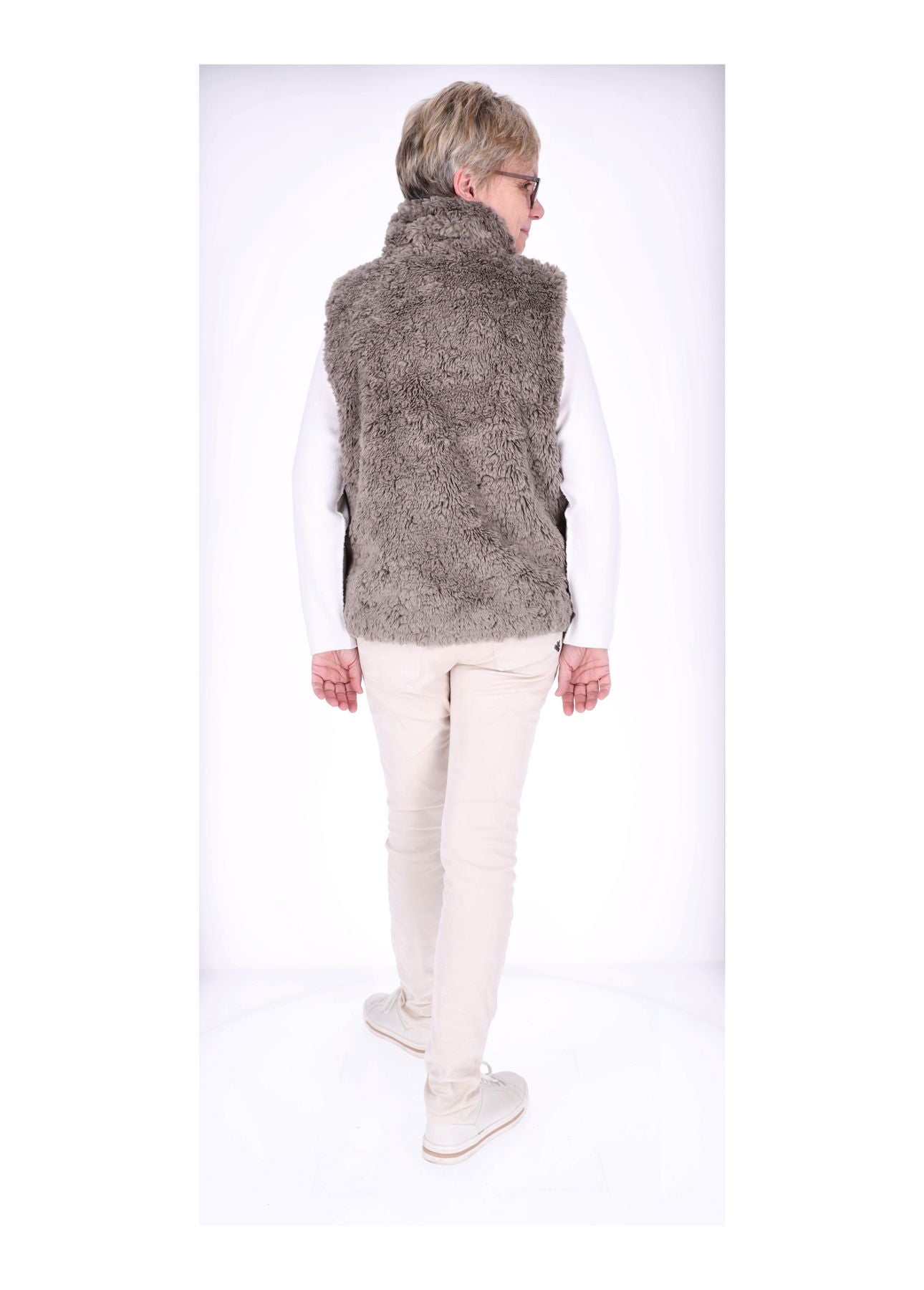 Ladies Bodywarmer-Fake Fur, Florentine