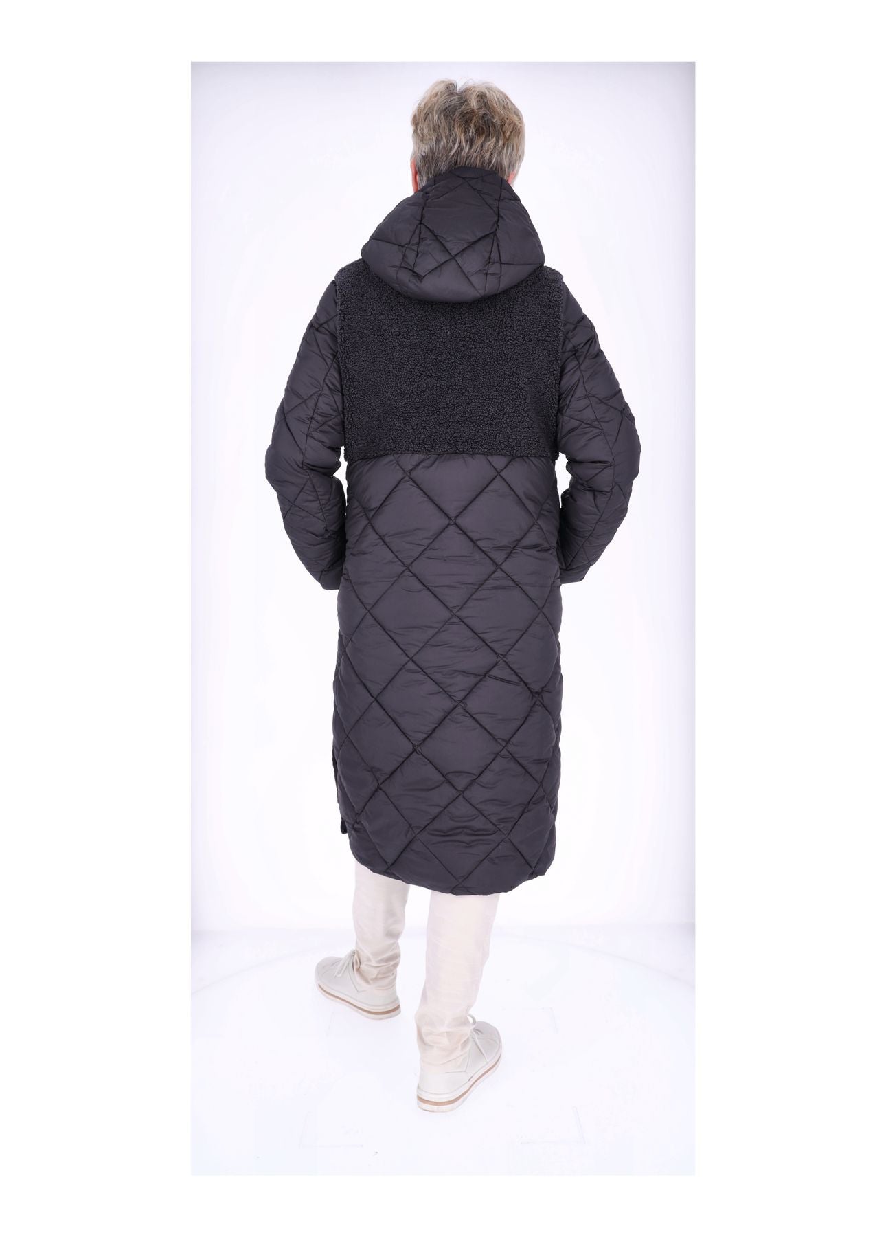 Ladies Jacket white Teddy-Knitted
