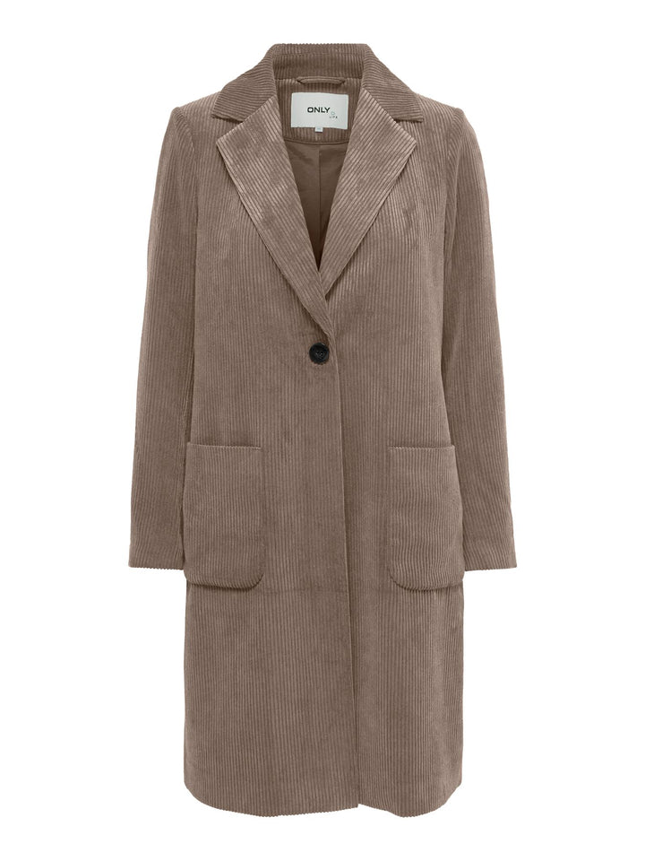 Damen ONLASTRID CORDOROY COAT CS OTW Fossil