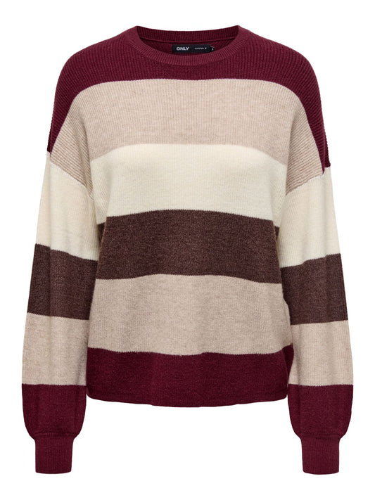 Damen ONLATIA L/S STRIPE PULLOV KNT NOOS