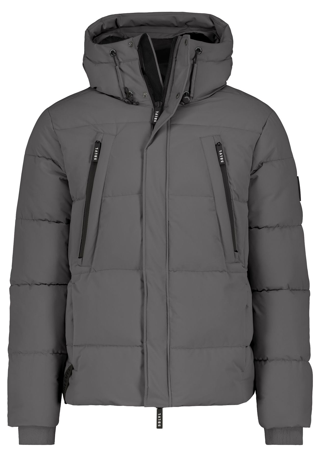 Herren HAKA Steppjacke, Kapuze und Saum mi