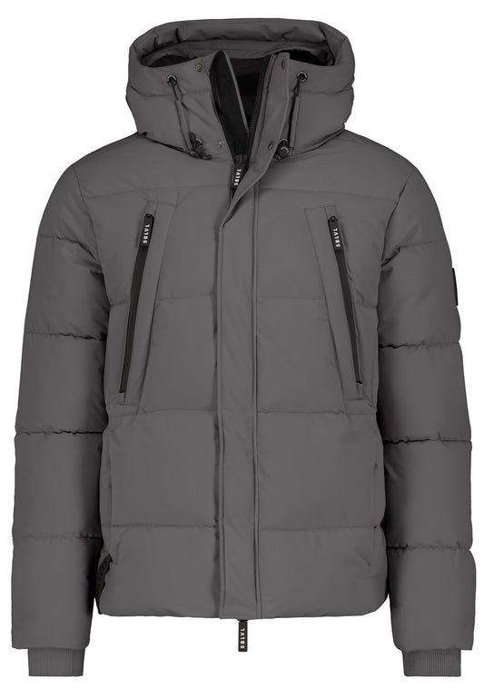 Herren HAKA Steppjacke, Kapuze und Saum mi