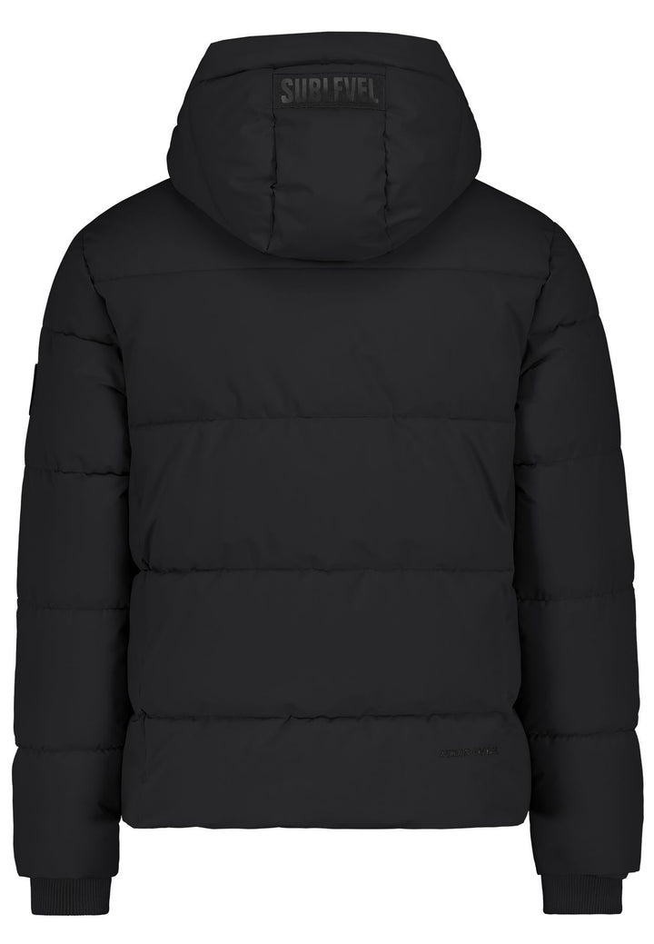 Herren HAKA Steppjacke, Kapuze und Saum mi