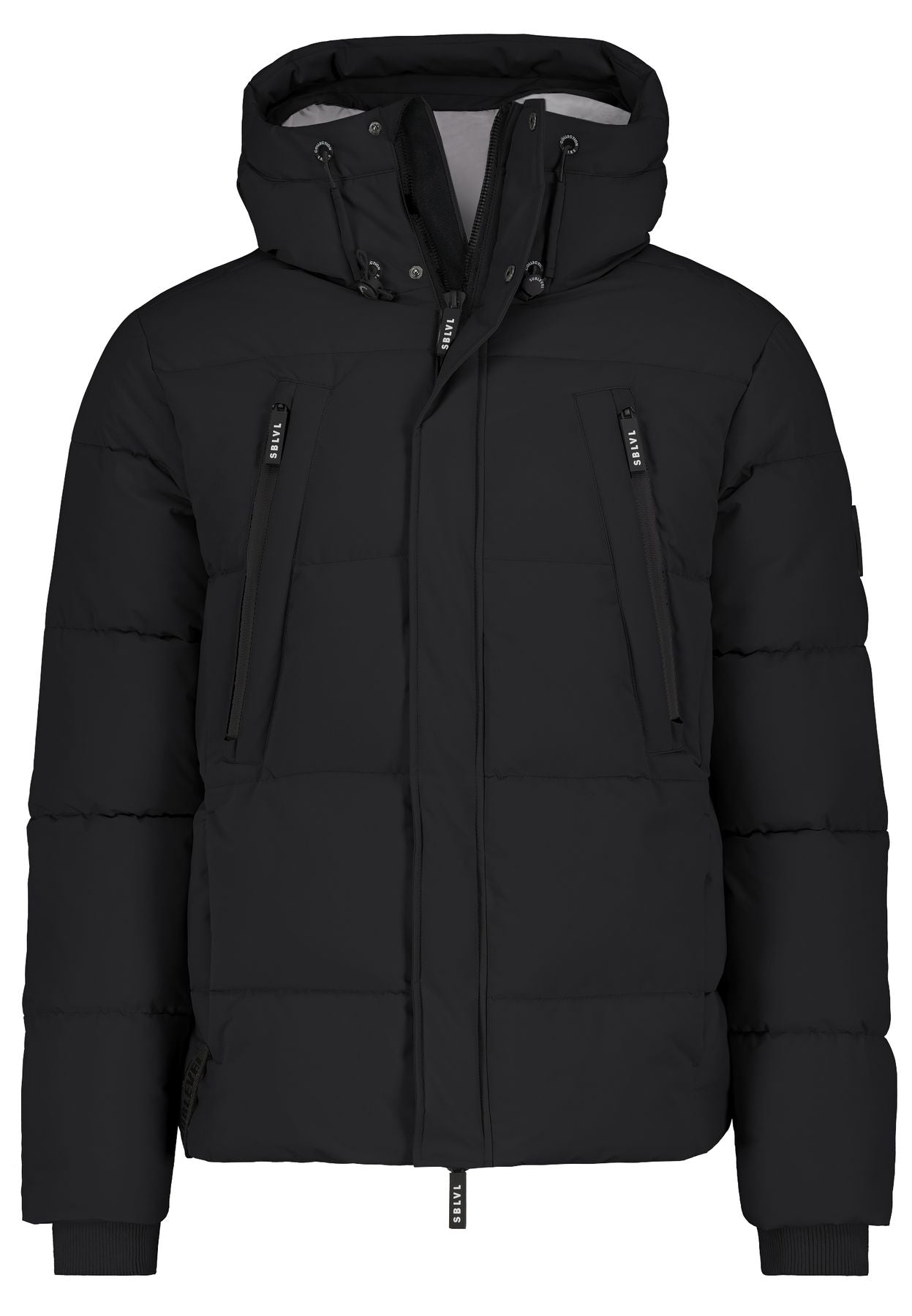 Herren HAKA Steppjacke, Kapuze und Saum mi