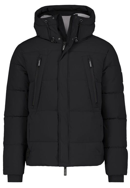 Herren HAKA Steppjacke, Kapuze und Saum mi