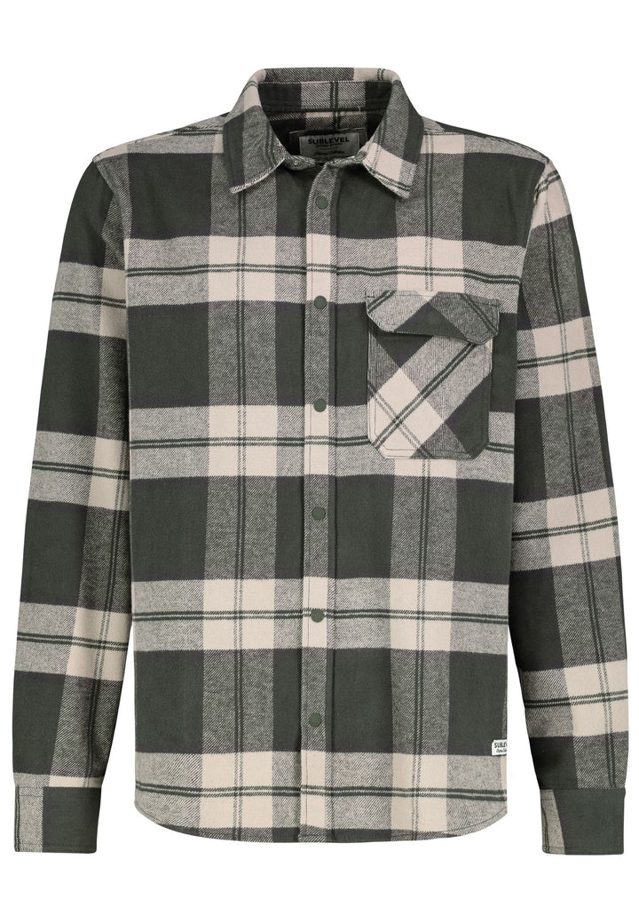 Herren HAKA brushed twill Hemdjacke mit Br