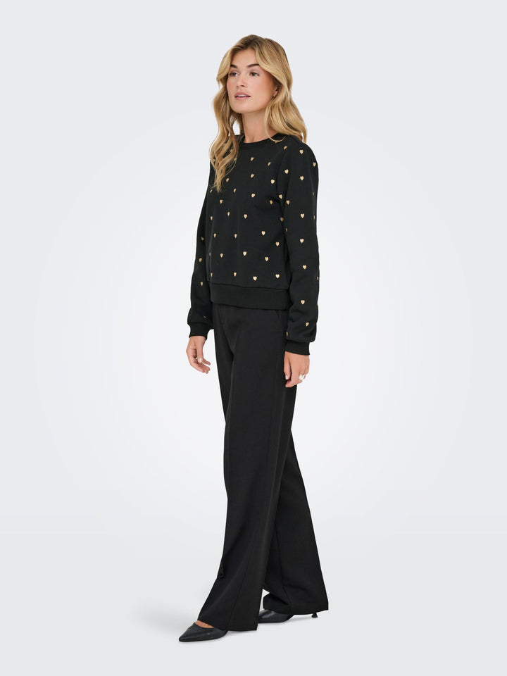 Damen ONLATIKA L/S O-NECK GLITTER EMB. BO