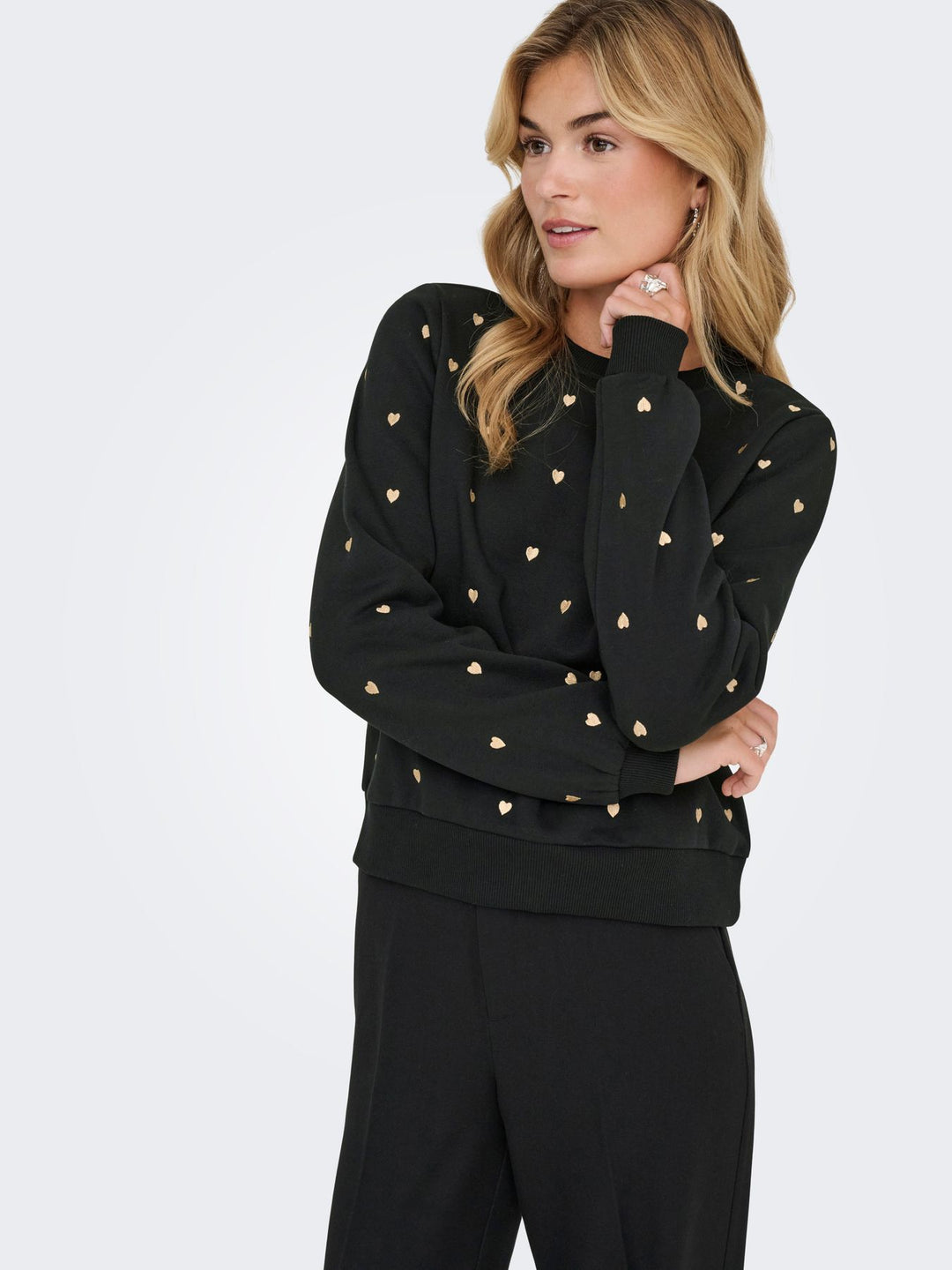 Damen ONLATIKA L/S O-NECK GLITTER EMB. BO