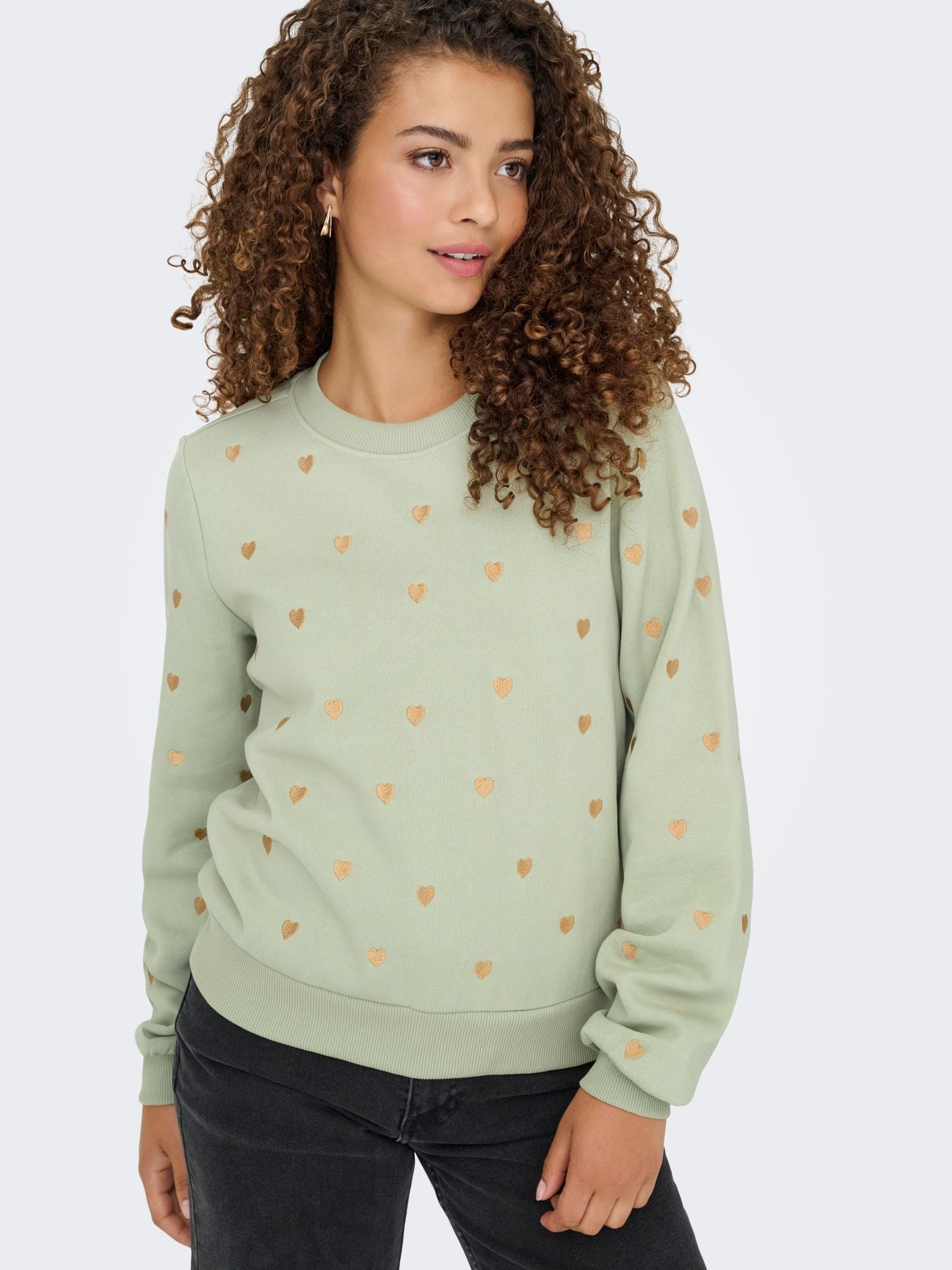 Damen ONLATIKA L/S O-NECK GLITTER EMB. BO