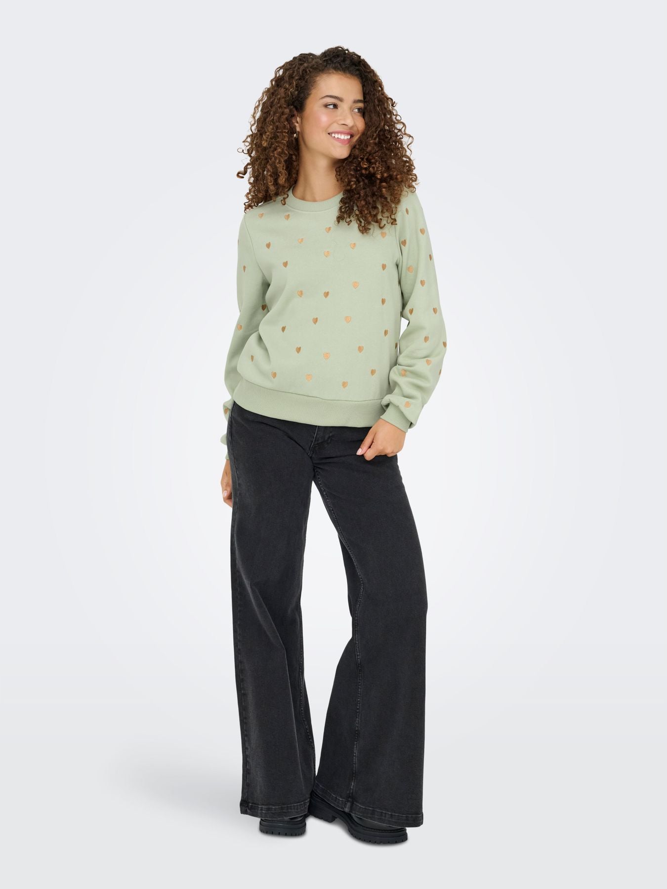 Damen ONLATIKA L/S O-NECK GLITTER EMB. BO