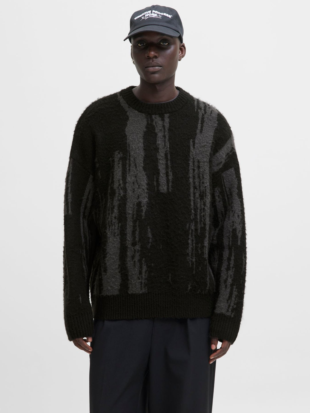 Herren JCOCOVER KNIT BRUSHED CREW NECK