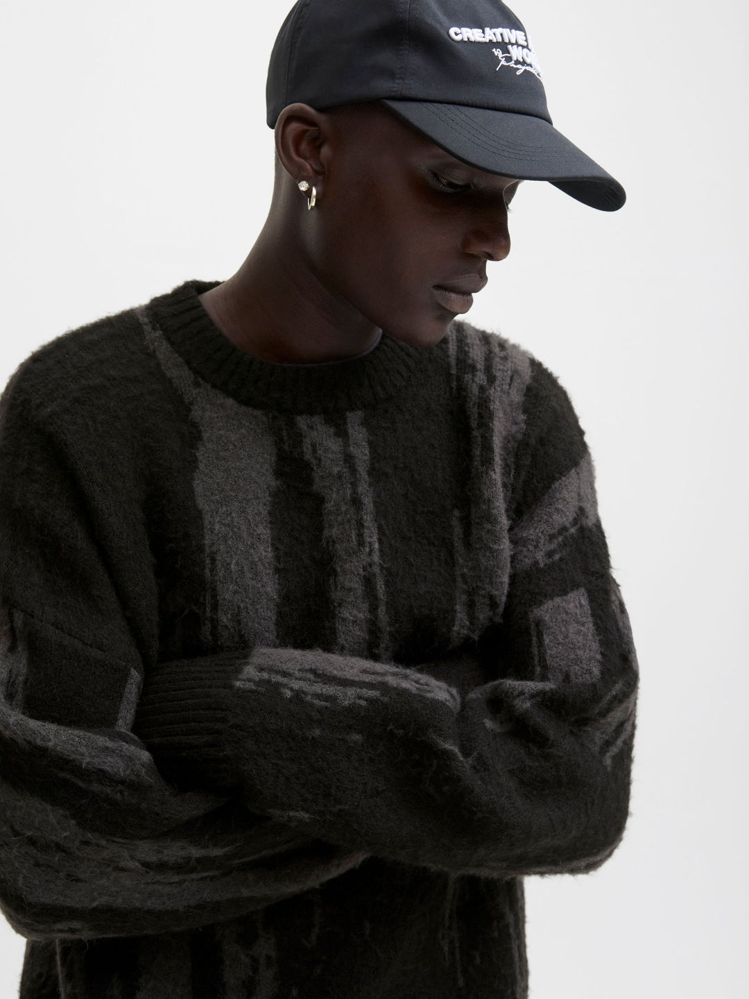 Herren JCOCOVER KNIT BRUSHED CREW NECK