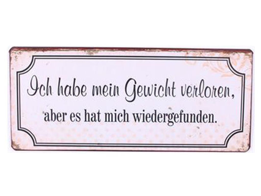 Ich habe mein Gewicht verloren