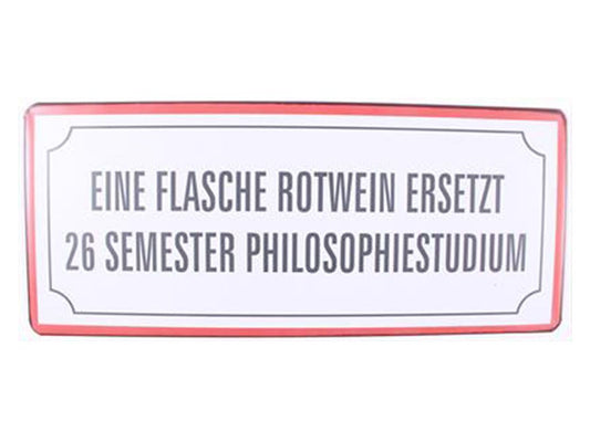 EINE FLASCHE ROTWEIN ERSETZT 26 SEMESTER