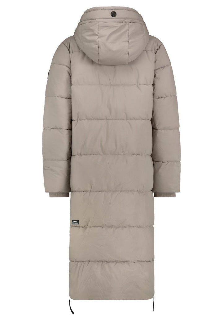 Damen DOB langer Mantel, große Kapuze mit