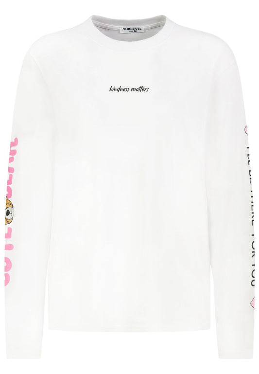 Damen DOB langarm T-shirt, lockerer Schni