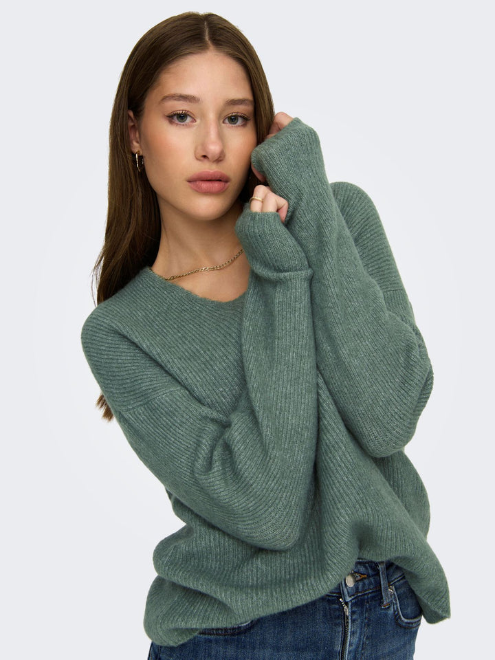 ONLY Strickpullover Damen V-Ausschnitt