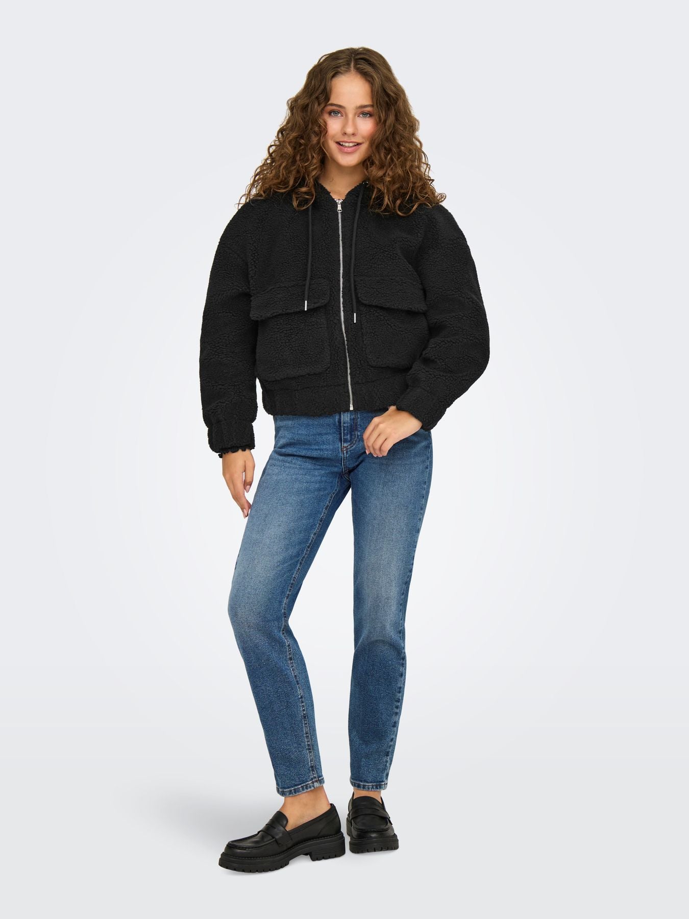 Damen ONLTANJA TEDDY HOOD JACKET OTW NOOS