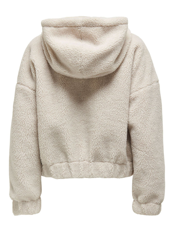 Damen ONLTANJA TEDDY HOOD JACKET OTW NOOS Beige