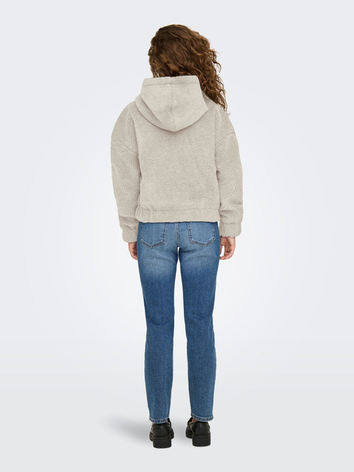 Damen ONLTANJA TEDDY HOOD JACKET OTW NOOS Beige