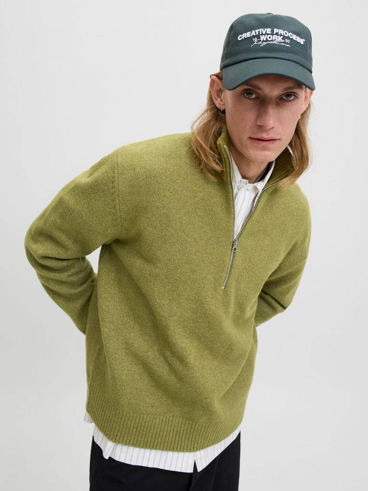 Herrren JORNORREBRO KNIT HALF ZIP SN