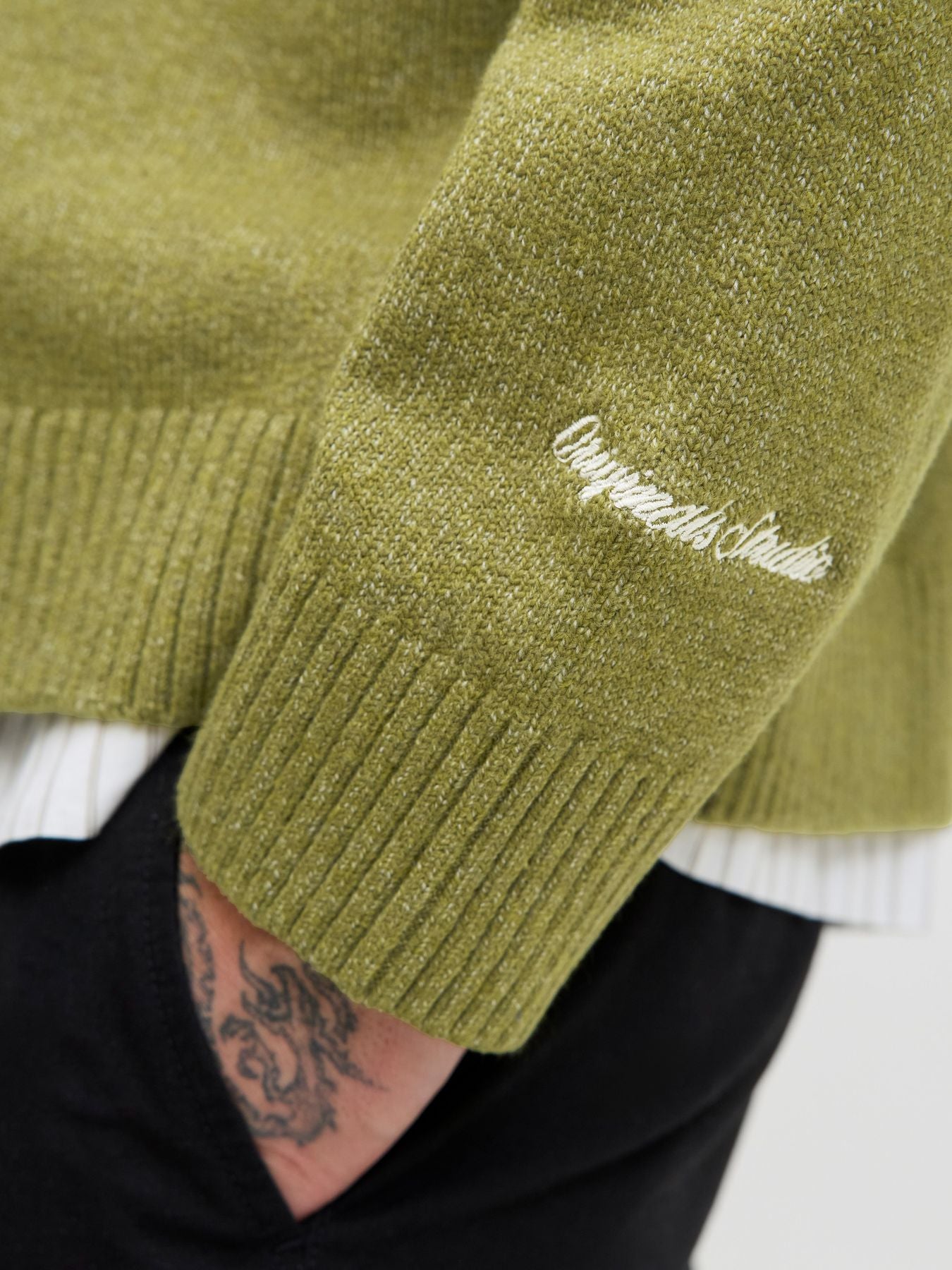 Herrren JORNORREBRO KNIT HALF ZIP SN
