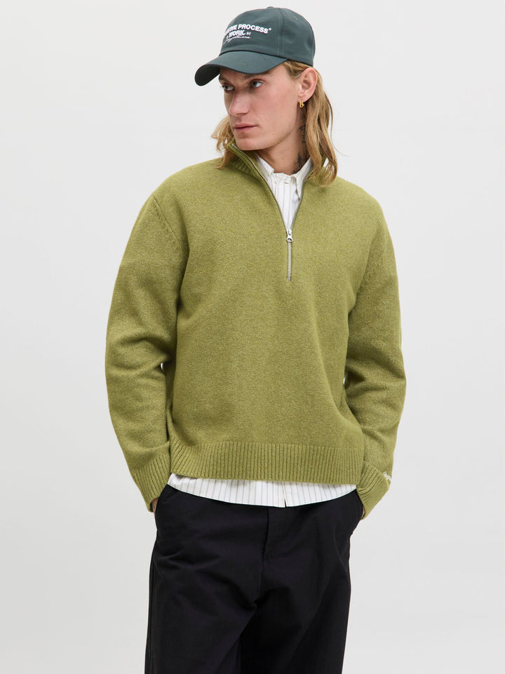Herrren JORNORREBRO KNIT HALF ZIP SN