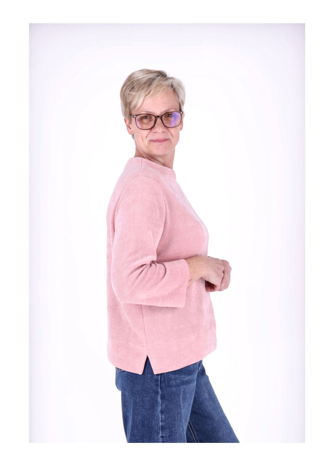 Ladies Knitted Sweat-Shirt 3/4 Sleeve