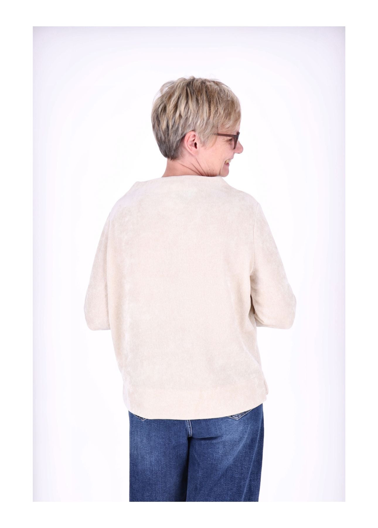 Ladies Knitted Sweat-Shirt 3/4 Sleeve