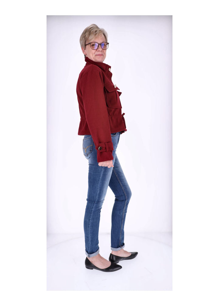 Kurzjacke Damen Stehkragen Tunnelzug