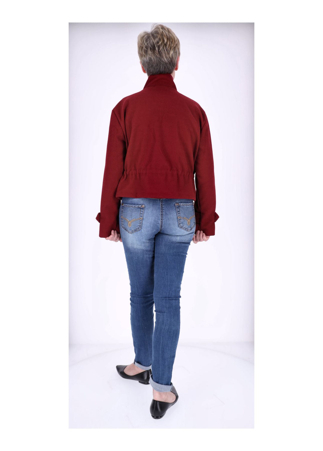 Kurzjacke Damen Stehkragen Tunnelzug