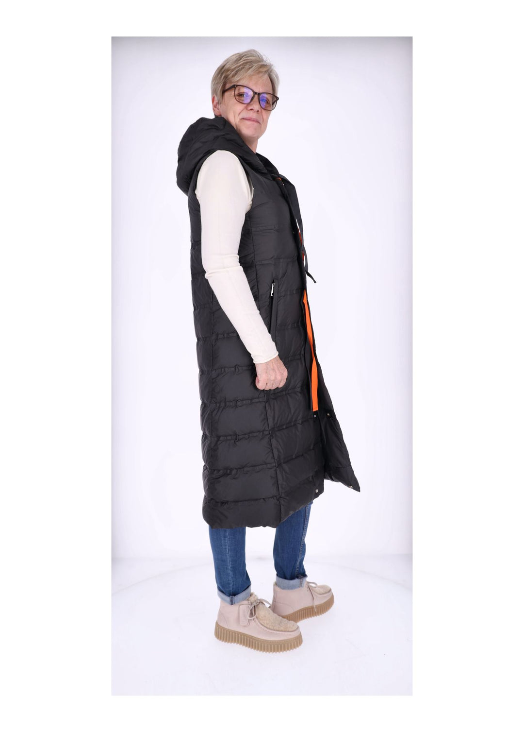 Steppweste Damen Lang