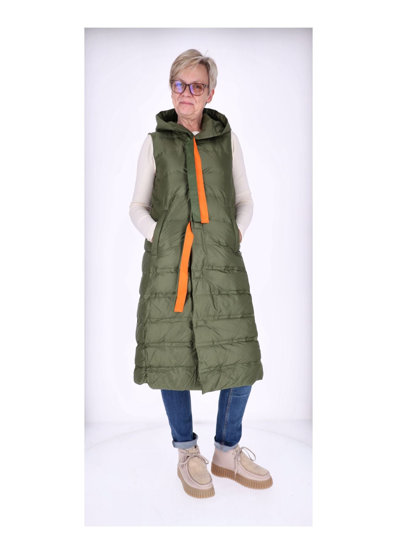 Steppweste Damen Lang