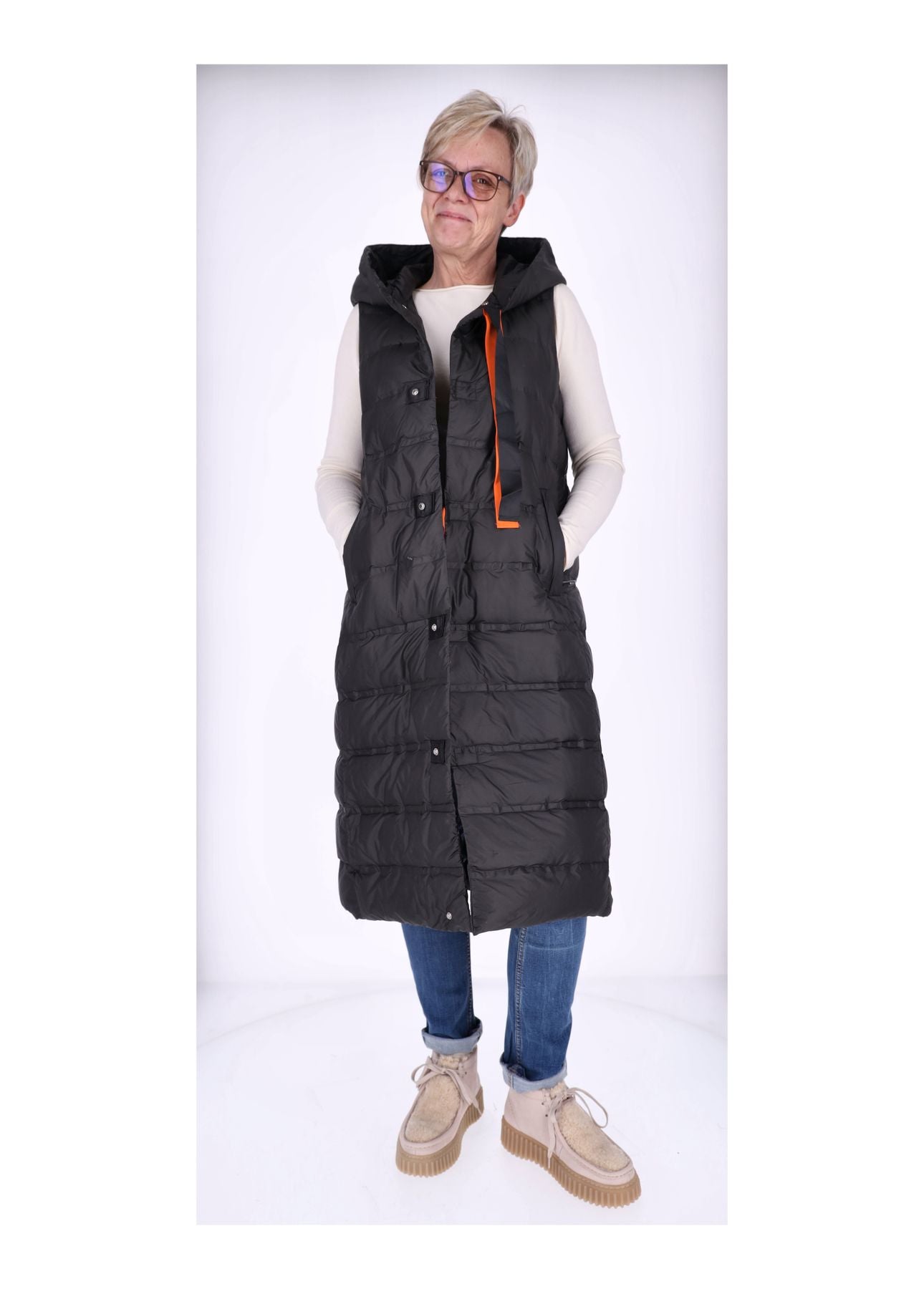 Steppweste Damen Lang