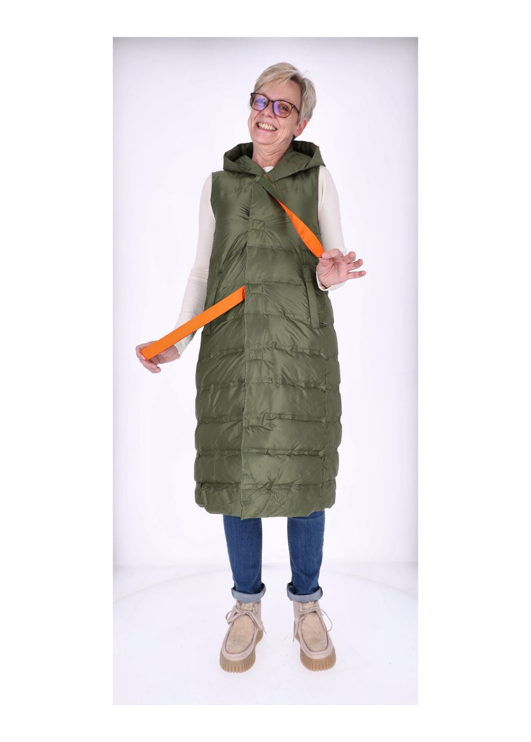 Steppweste Damen Lang