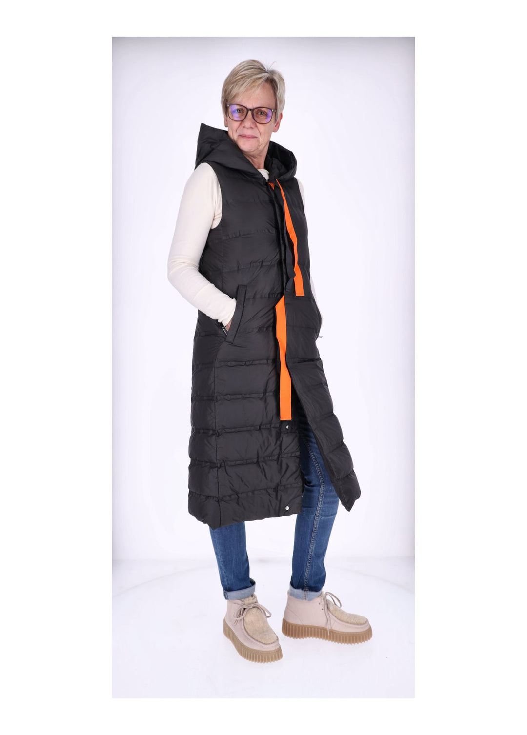 Steppweste Damen Lang