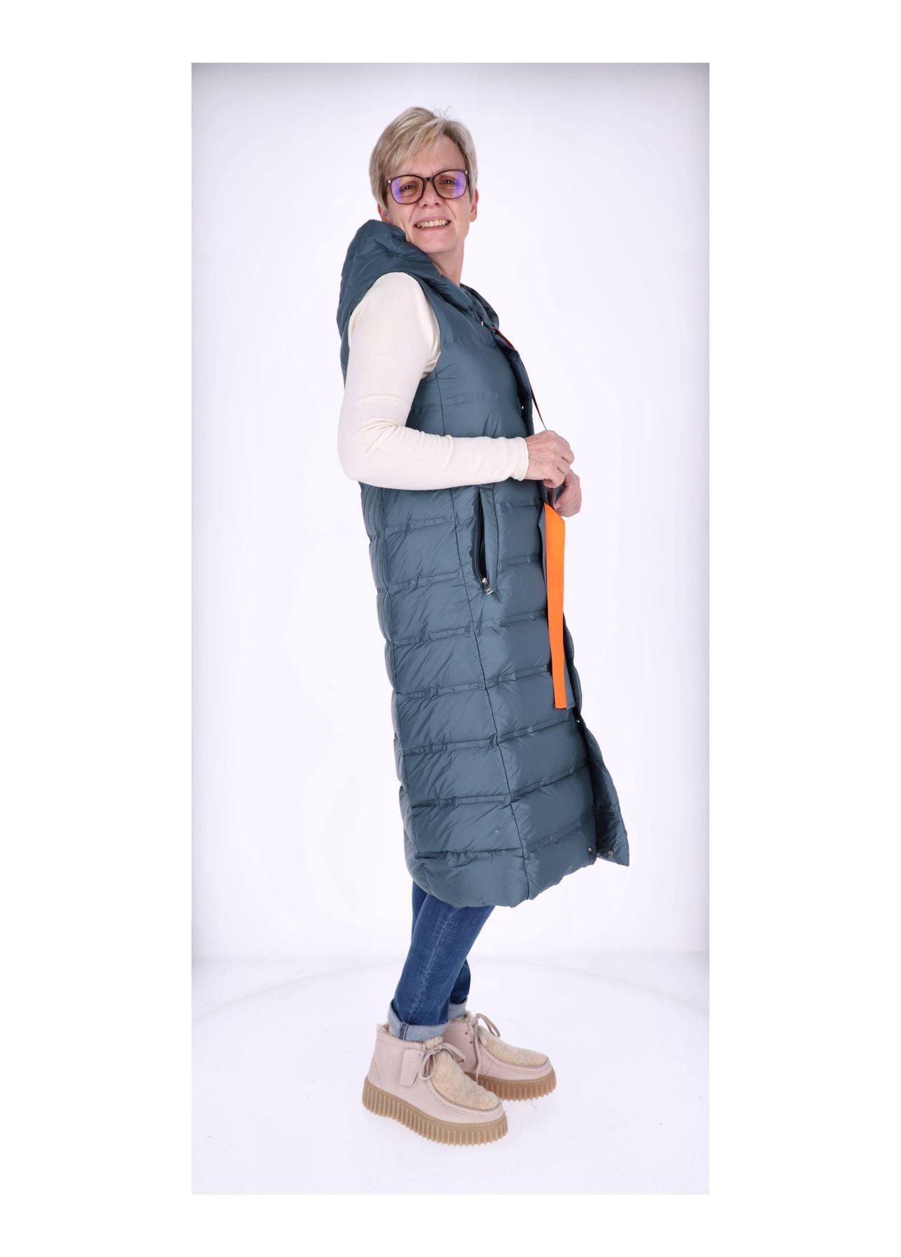 Steppweste Damen Lang