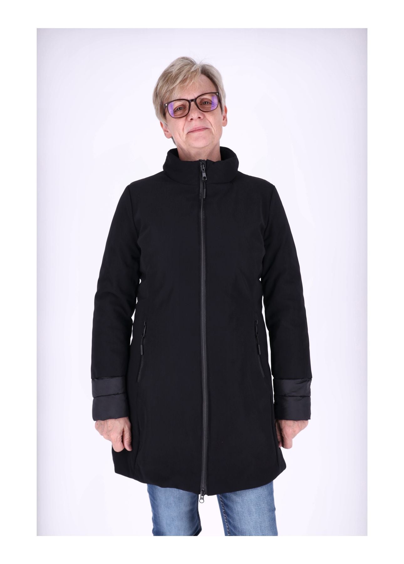 Steppjacke Strickbündchen