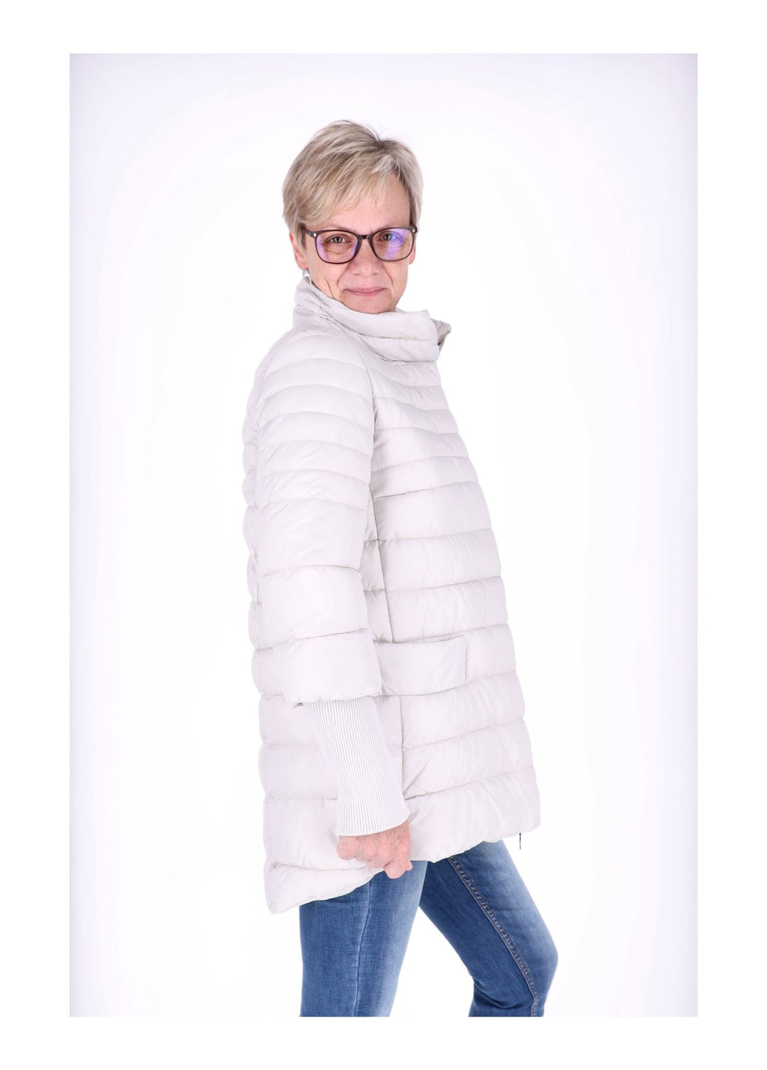 Steppjacke Strickbündchen