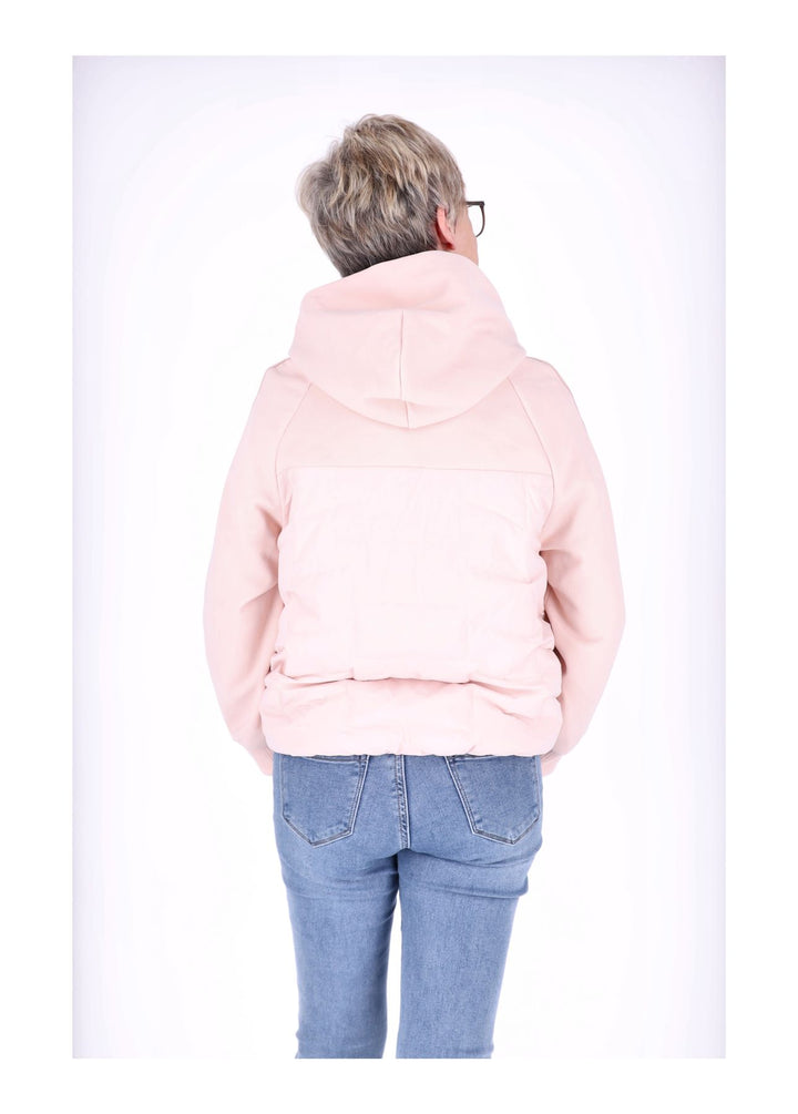 Jacke Damen Kapuze Materialmix