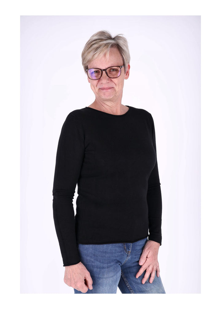 Feinstrick Damen Rundhalsausschnitt