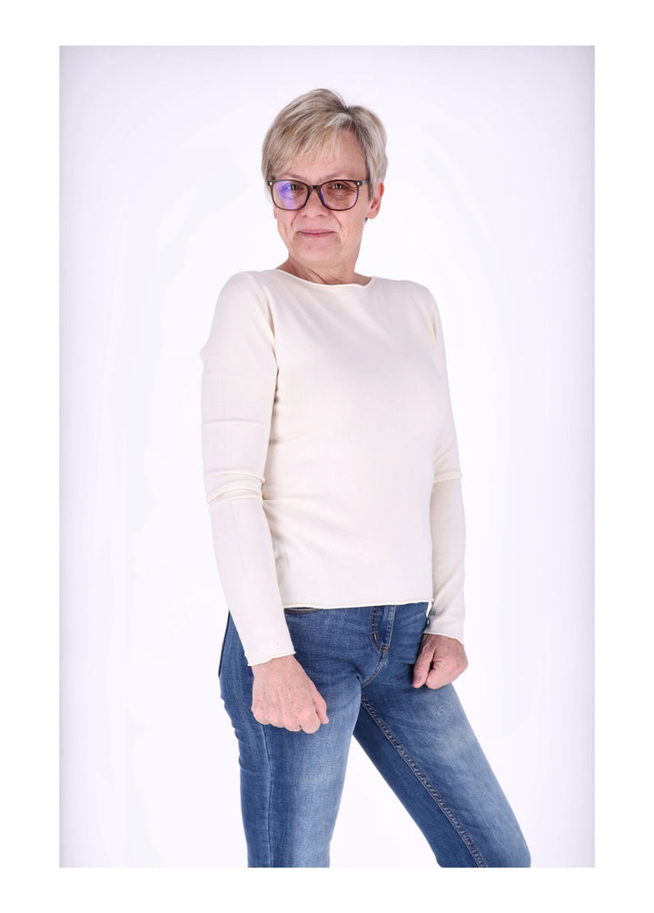 Feinstrick Damen Rundhalsausschnitt